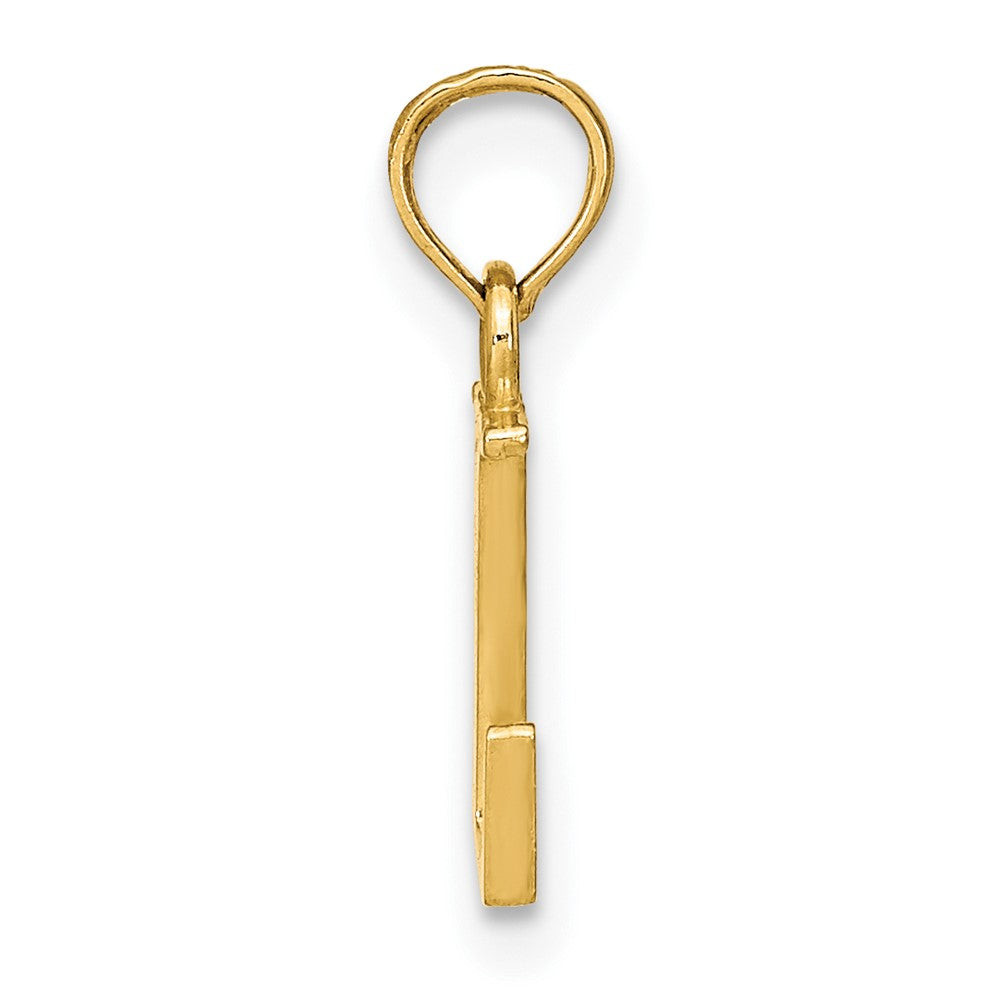 10K Yellow Gold 10K Polished L Block Initial Charm