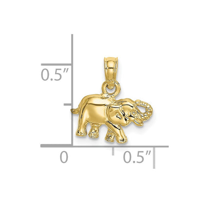 10K Yellow Gold 10K Polished Small Elephant Charm