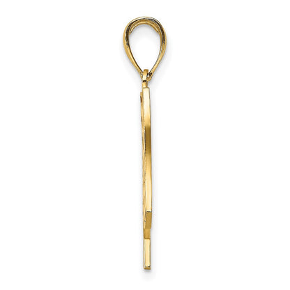 10K Yellow Gold 10K W/ Enamel American Flag Charm