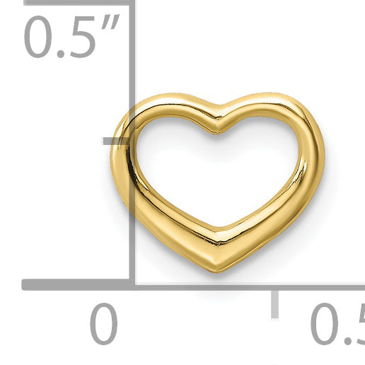 10K Yellow Gold 10K Polished Mini Floating Heart Slide