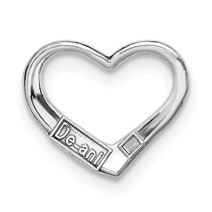 10K White Gold 10K Floating Heart Charm