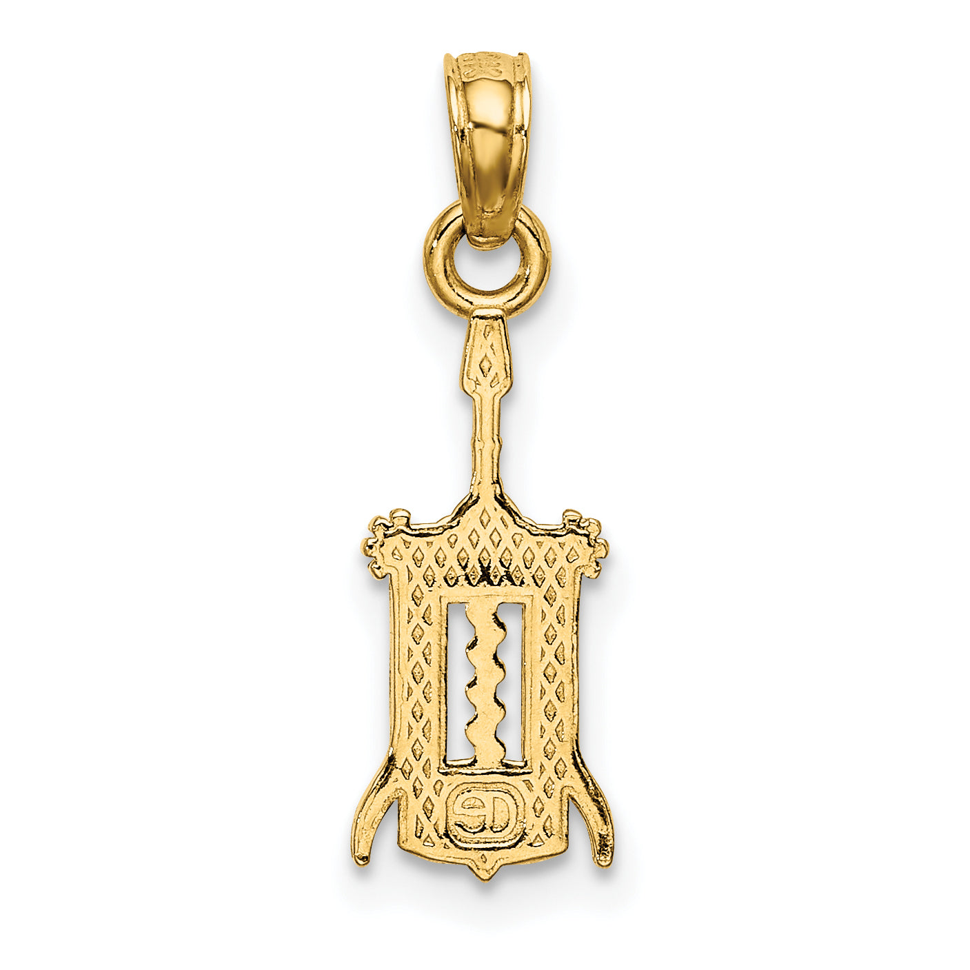 10K Yellow Gold 10K Wine Opener Charm