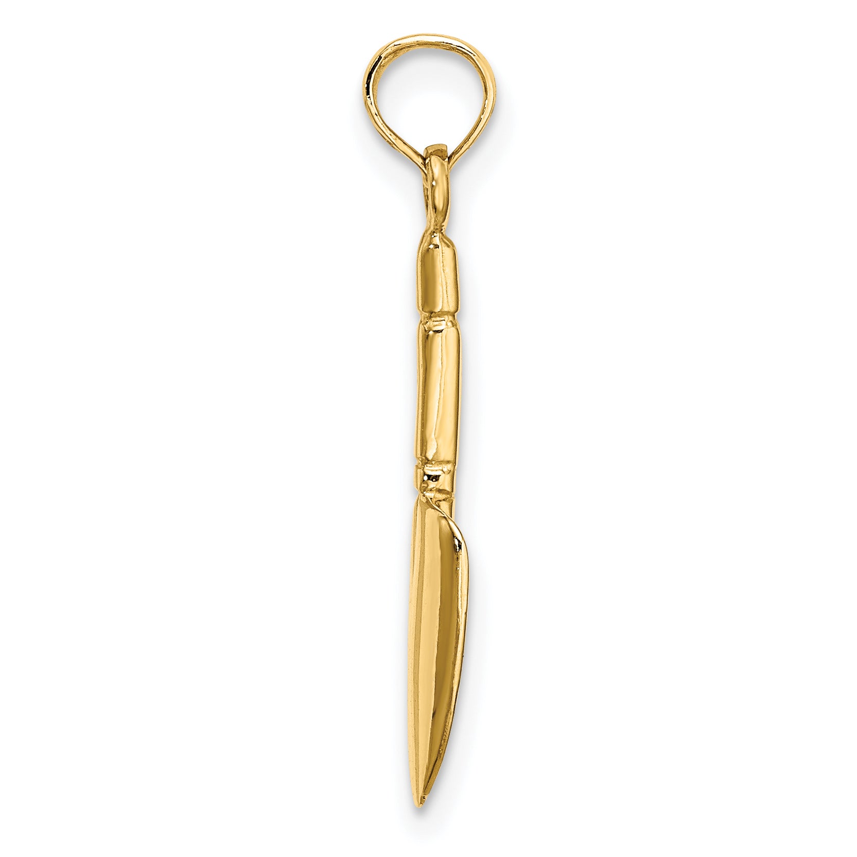 10K Yellow Gold 10K 3-D Trowel Garden Tool Charm