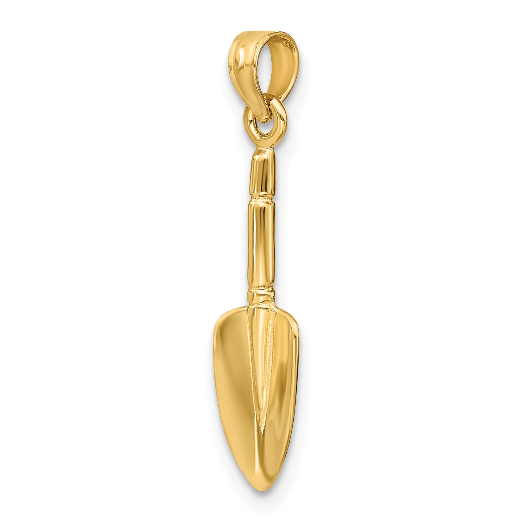 10K Yellow Gold 10K 3-D Trowel Garden Tool Charm