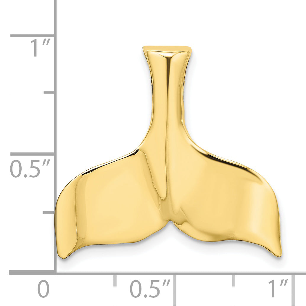 10K Yellow Gold 10K 3-D Polished Whale Tail Charm