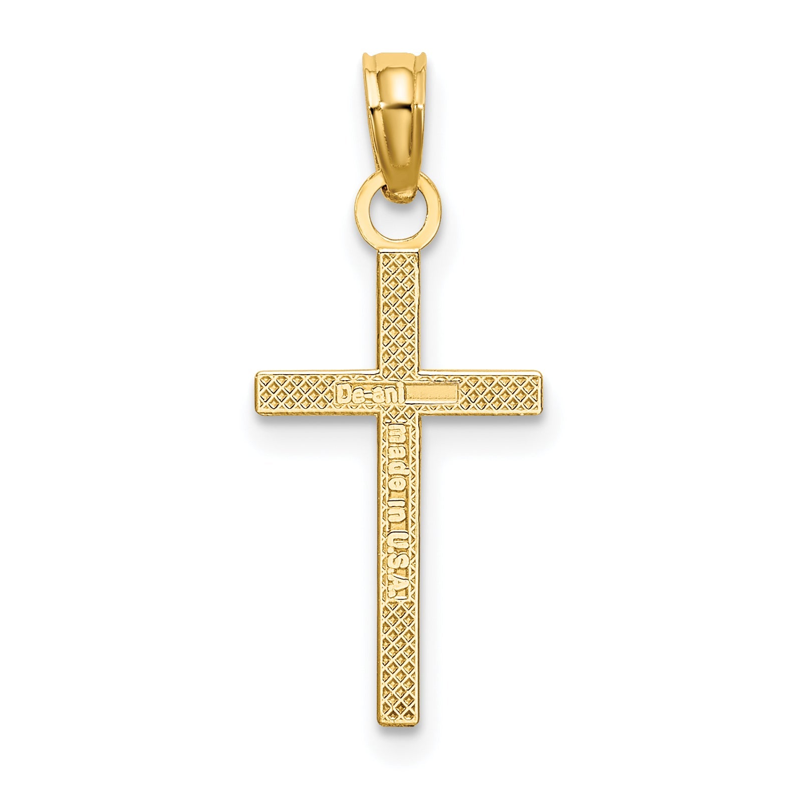 10K Yellow Gold 10K Polished Small Cross Charm