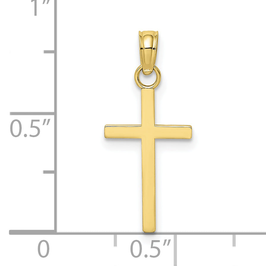 10K Yellow Gold 10K Polished Small Cross Charm