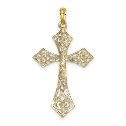 10K Yellow Gold 10K Filigree Cross Charm