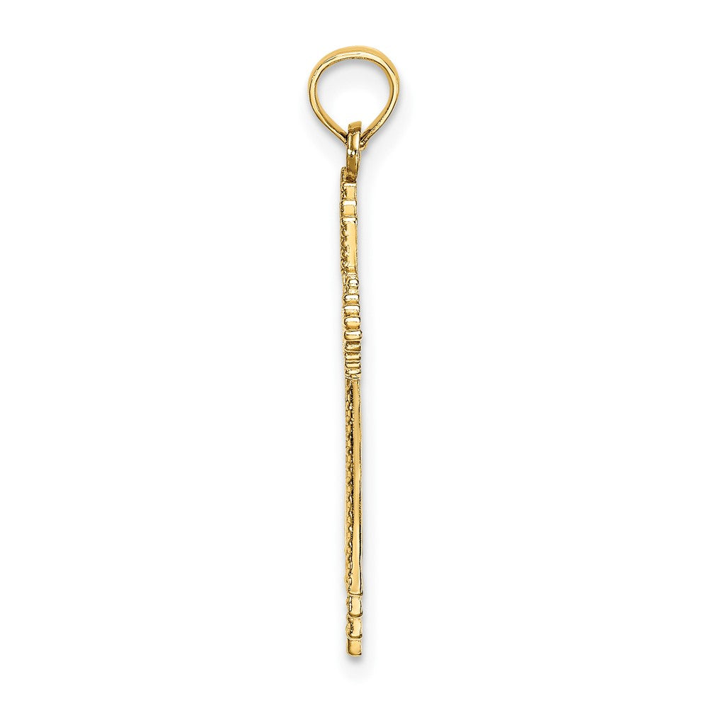 10K Yellow Gold 10K Fancy D/C Cross Charm