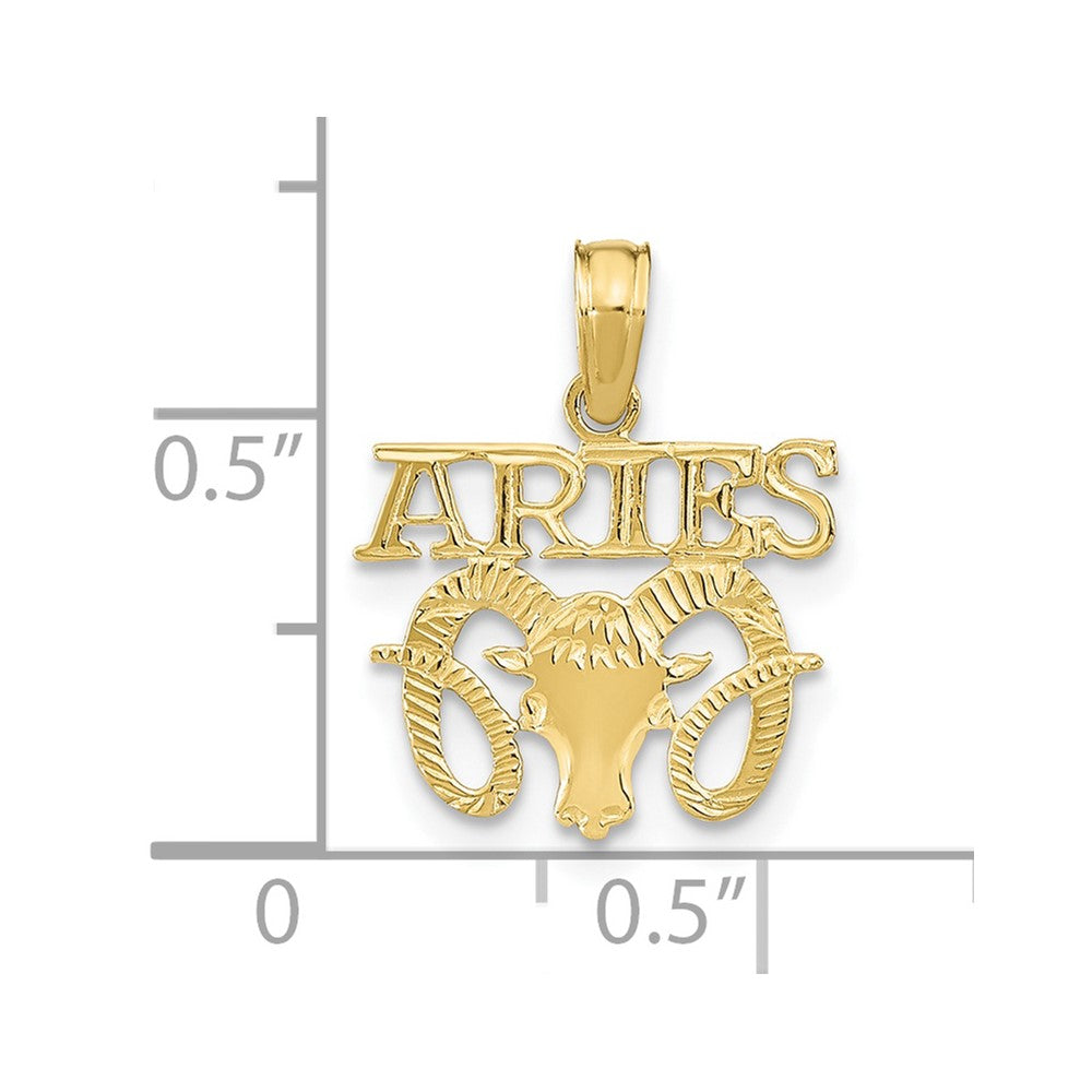 10K Yellow Gold 10K Aries Zodiac Charm