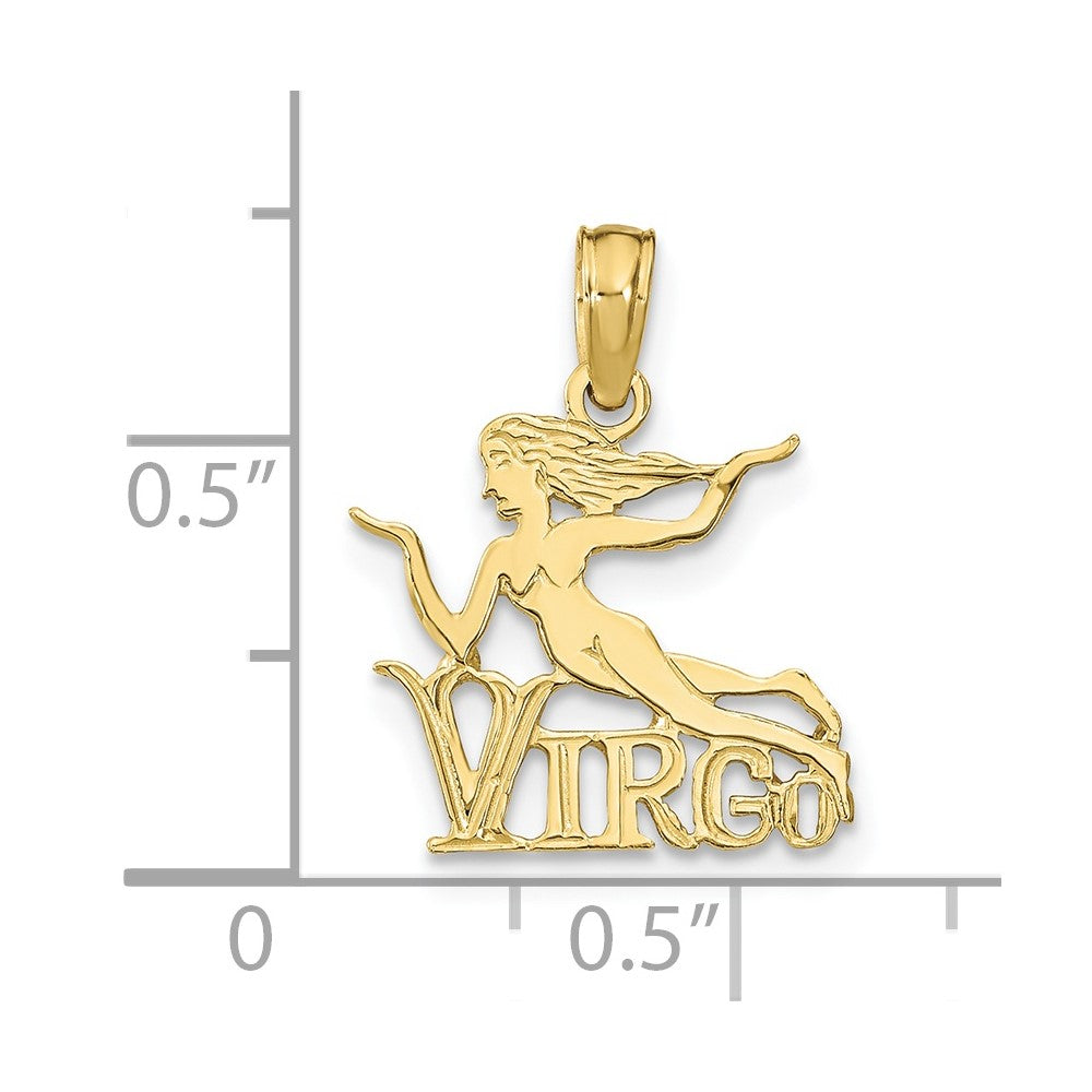 10K Yellow Gold 10K Virgo Zodiac Charm