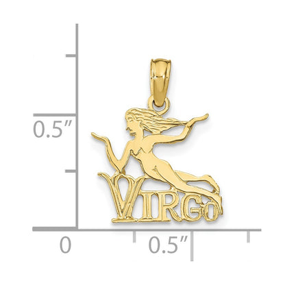10K Yellow Gold 10K Virgo Zodiac Charm
