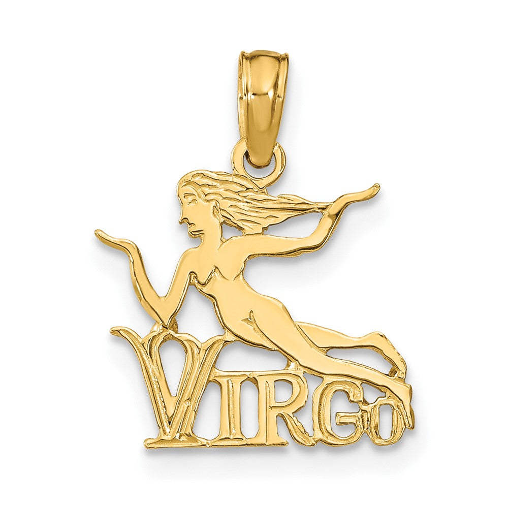 10K Yellow Gold 10K Virgo Zodiac Charm