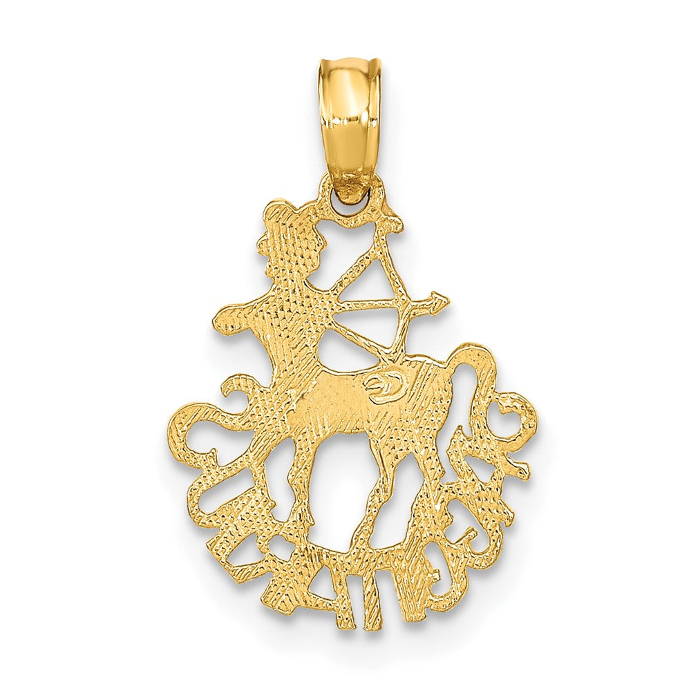 10K Yellow Gold 10K Sagittarius Zodiac Charm