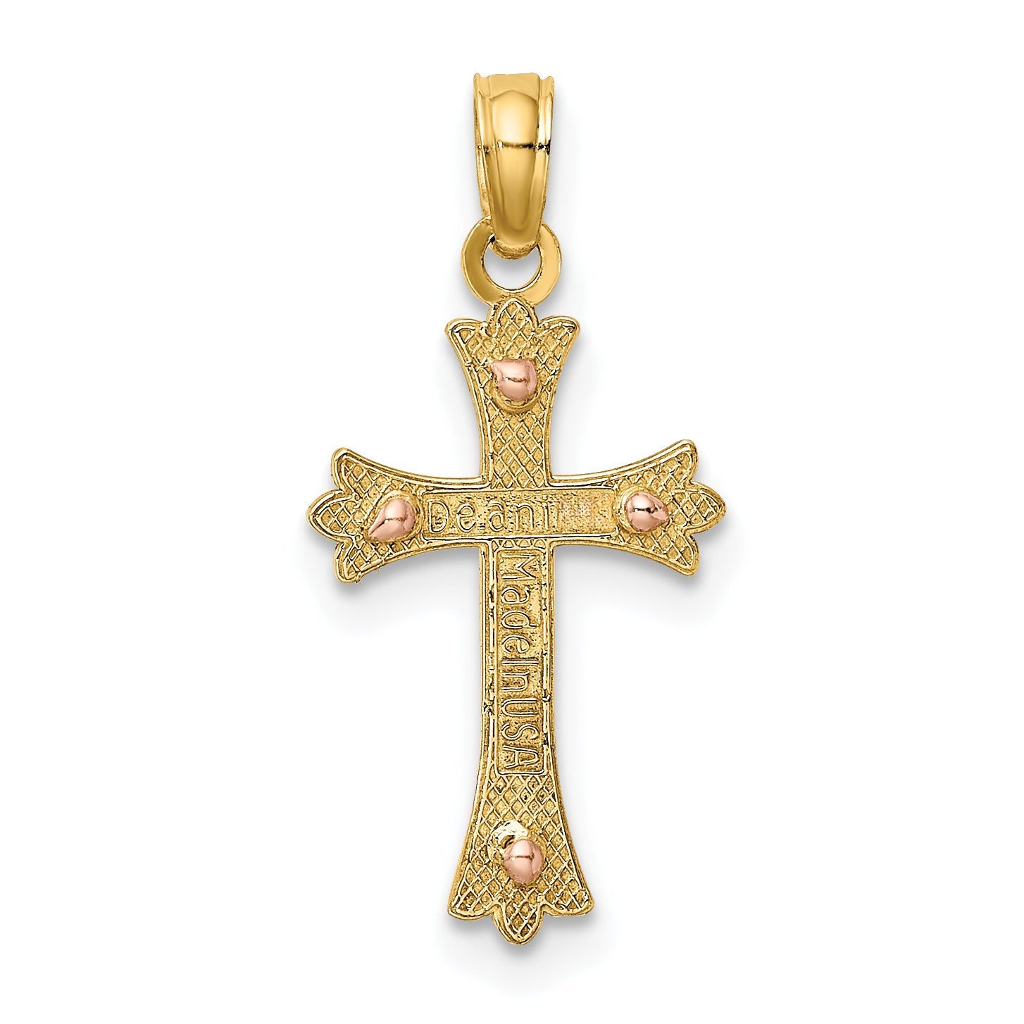10K Two-Tone 10K Two-Tone Cross Charm