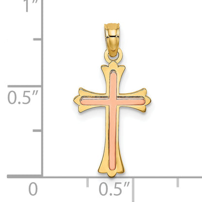 10K Two-Tone 10K Two-Tone Cross Charm