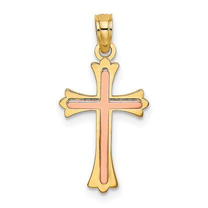 10K Two-Tone 10K Two-Tone Cross Charm