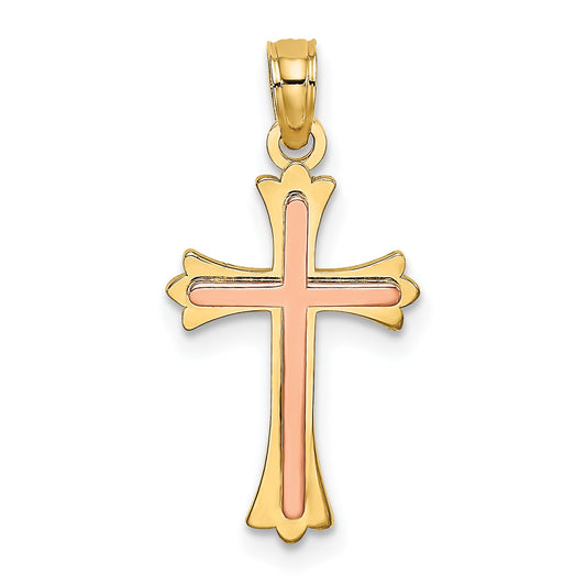 10K Two-Tone 10K Two-Tone Cross Charm