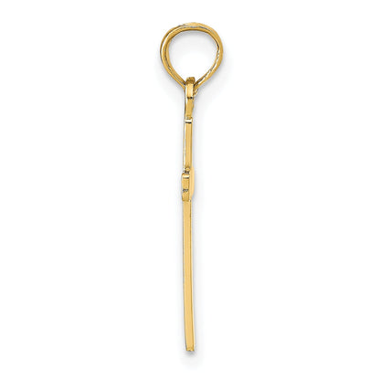 10K Yellow Gold Polished Cross Pendant