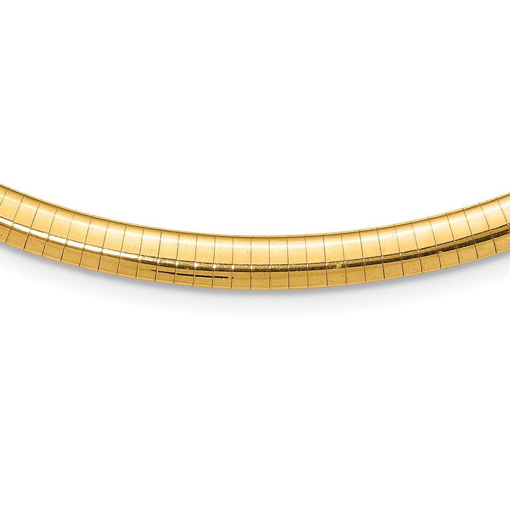 10K Yellow Gold 6mm Domed Omega Necklace