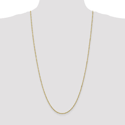 30 Inch 10K 1.7mm Singapore Chain Necklace