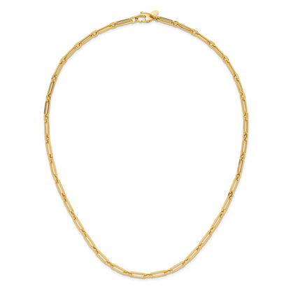 10K Yellow Gold Polished Flat Oval Link Chain Necklace