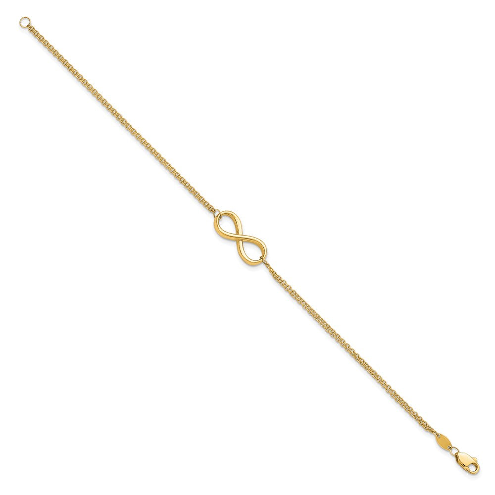 7.5 Inch 10K Polished Infinity Bracelet