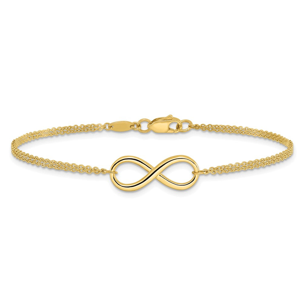 7.5 Inch 10K Polished Infinity Bracelet