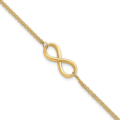 7.5 Inch 10K Polished Infinity Bracelet