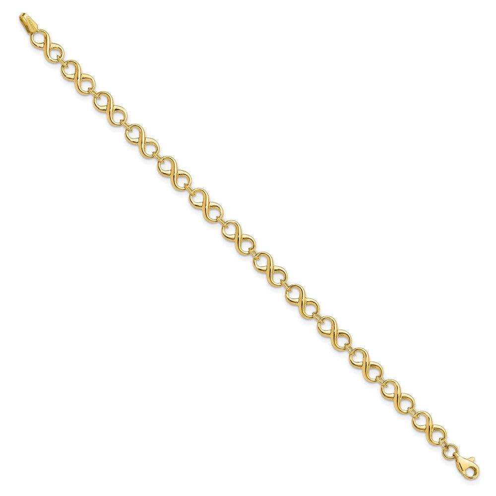 10K Yellow Gold Polished Infinity Bracelet