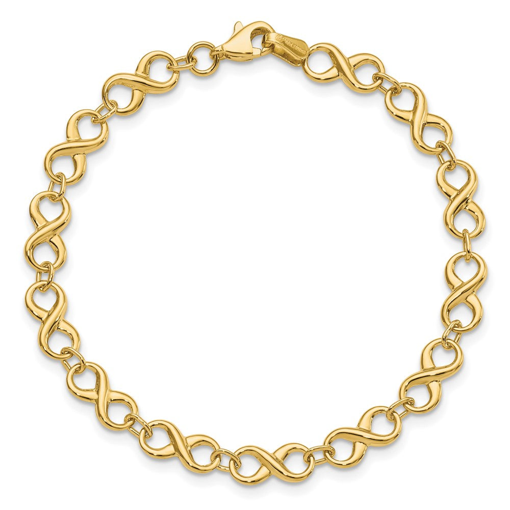 10K Yellow Gold Polished Infinity Bracelet