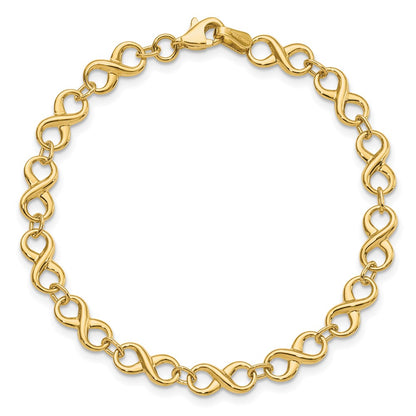 10K Yellow Gold Polished Infinity Bracelet