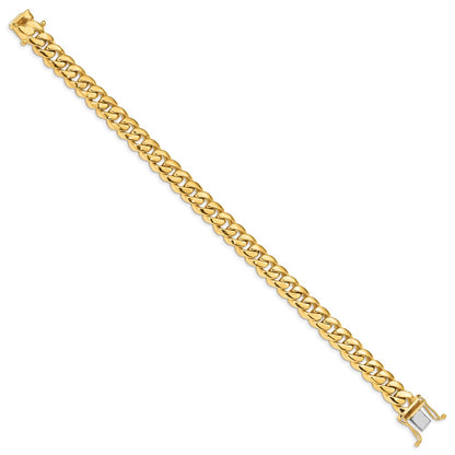 10K Yellow Gold 8.7mm Hand-Polished Miami Cuban Chain Link Bracelet