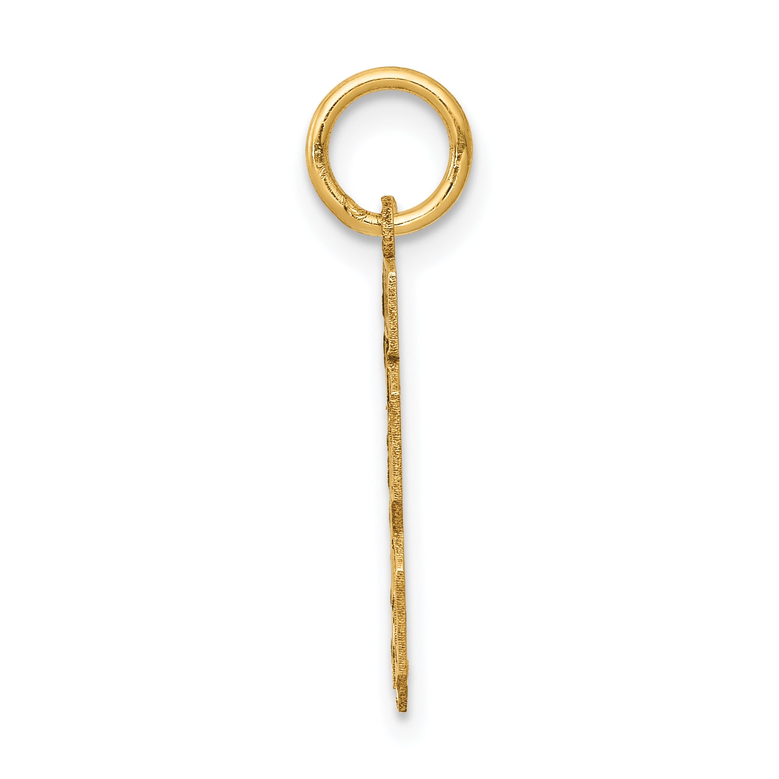 10K Yellow Gold 10Ky Small Satin Number 13 Charm