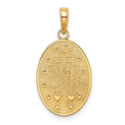 10K Yellow Gold Miraculous Medal Pendant