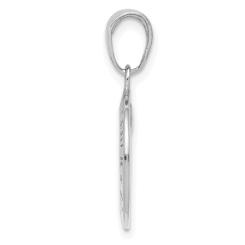 10K White Gold Saint Christopher Medal Charm