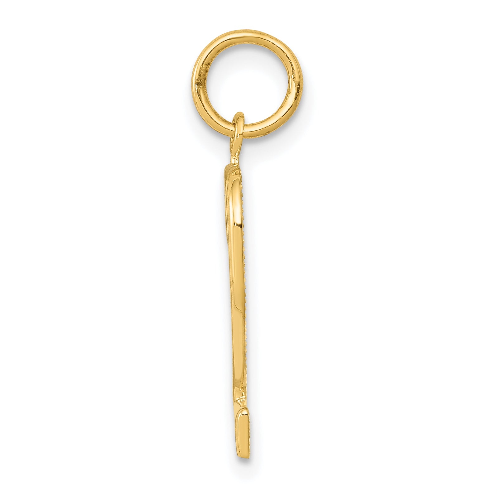 10K Yellow Gold Medium Polished Number 2 Charm
