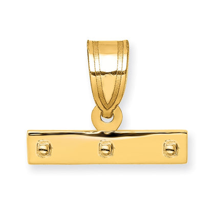10K Yellow Gold 10Ky Casted Medium Polished Top Charm