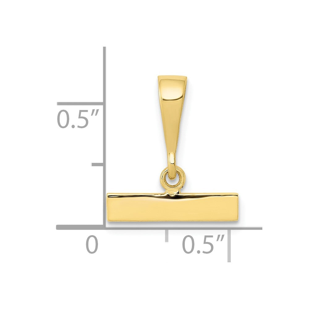10K Yellow Gold 10Ky Casted Medium Polished Top Charm