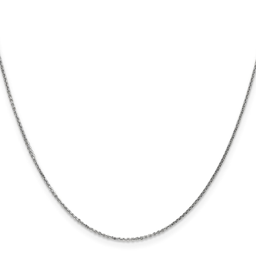 24 Inch 10K White Gold Wg .95mm D/C Cable Chain Necklace