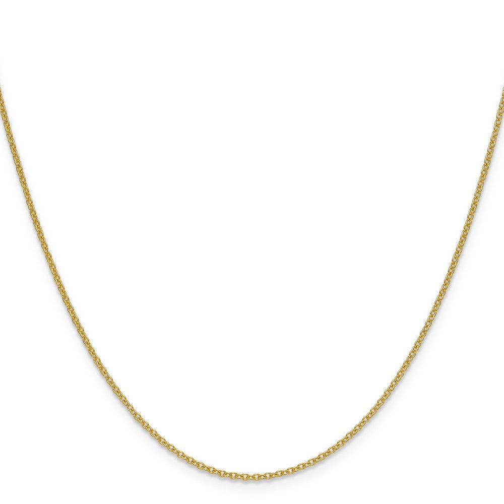 18 Inch 10K Yellow Gold 1.5mm Cable Chain Necklace