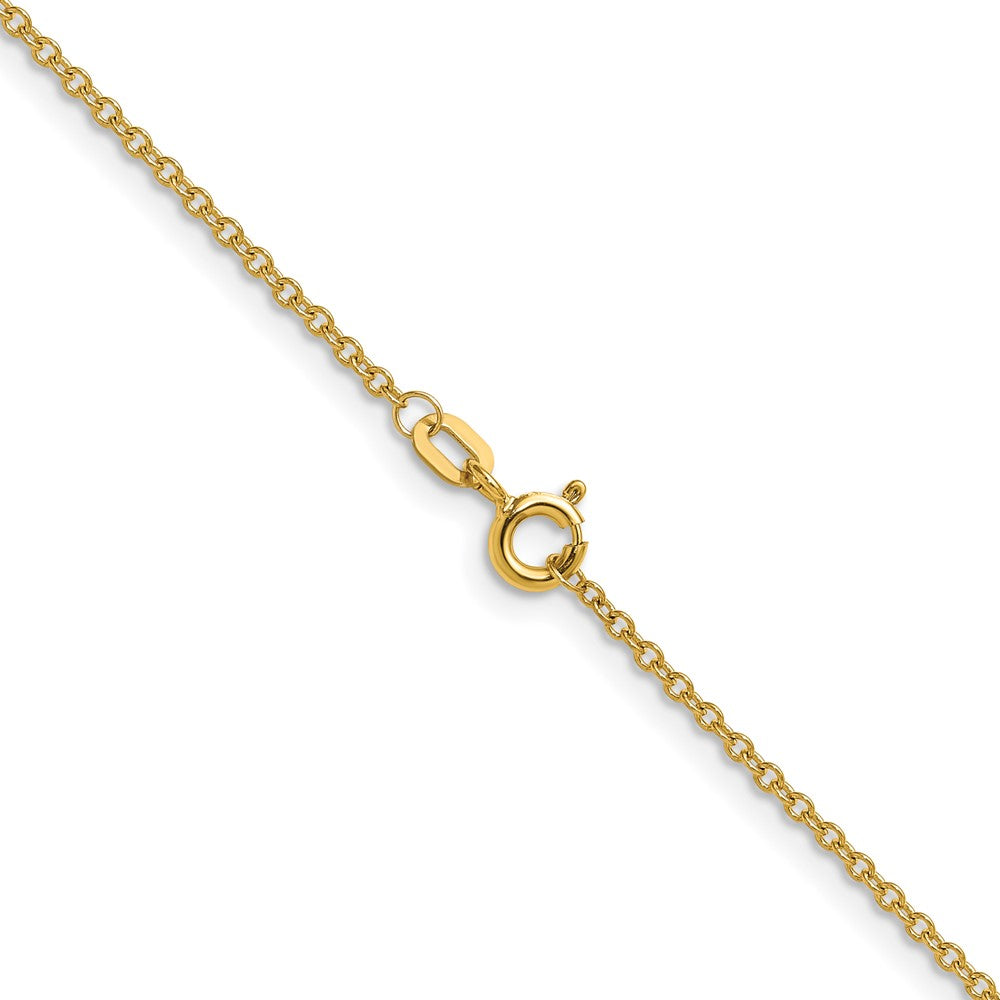 18 Inch 10K Yellow Gold 1.5mm Cable Chain Necklace