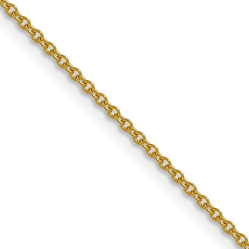 18 Inch 10K Yellow Gold 1.5mm Cable Chain Necklace