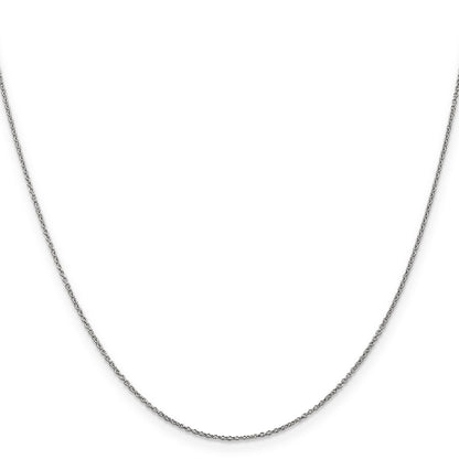 18 Inch 10K White Gold Wg .9mm Cable Chain Necklace