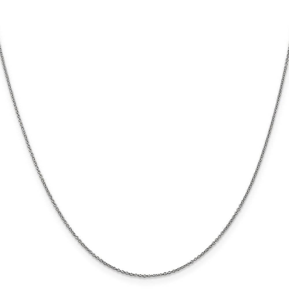 16 Inch 10K White Gold Wg .9mm Cable Chain Necklace
