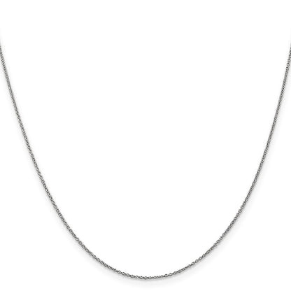 16 Inch 10K White Gold Wg .9mm Cable Chain Necklace