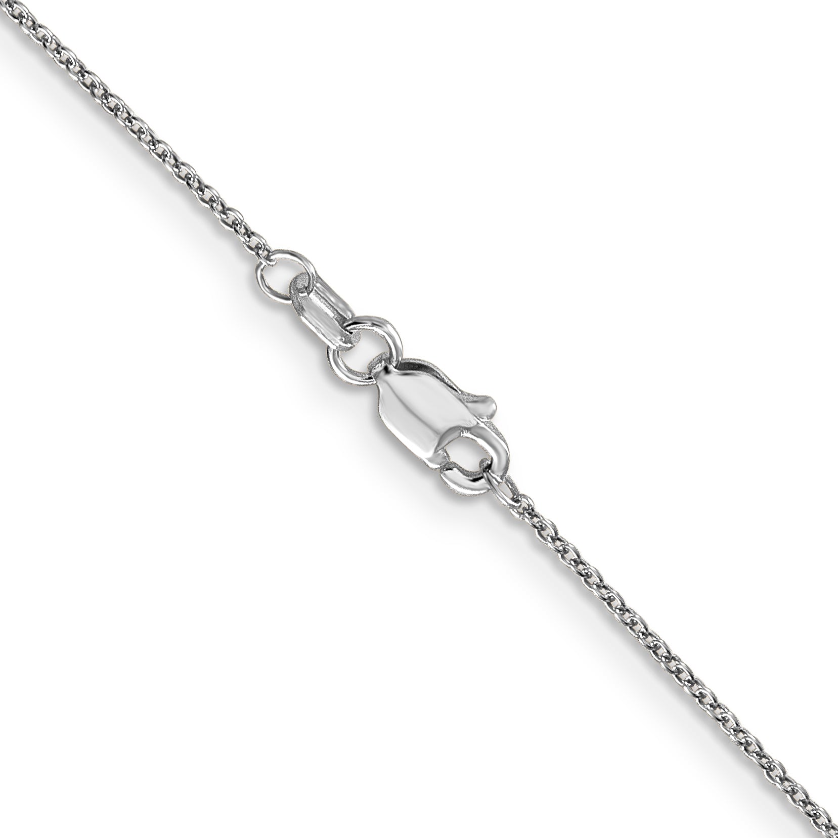 24 Inch 10K White Gold Wg .9mm Cable Chain Necklace