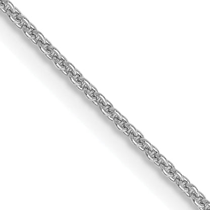 24 Inch 10K White Gold Wg .9mm Cable Chain Necklace
