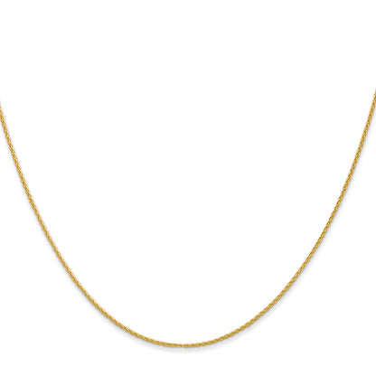 2 Inch 10K Yellow Gold 1mm Parisian Wheat Chain Necklace