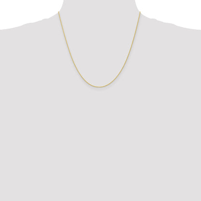 2 Inch 10K Yellow Gold 1mm Parisian Wheat Chain Necklace